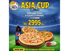Pizza 363 Offers Asia Cup Deal 7 For Rs.2995/-